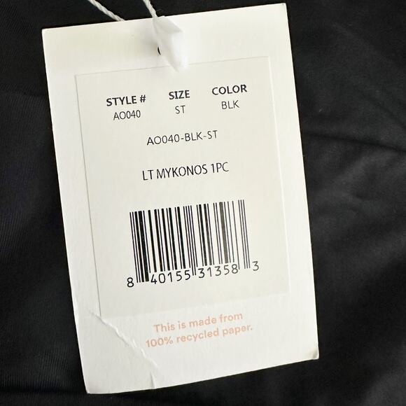 Andie Mykonos Small Long Torso Black One Piece Swimsuit LT - Picture 3 of 10